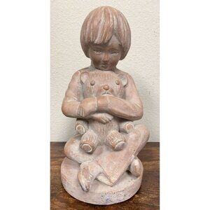 Austin Productions Patrice Hannon 10” Child with‎ Teddy Bear Statue! 72